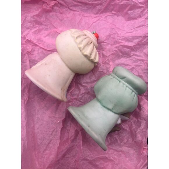 VINTAGE Lots of 2 BUMPKINS CERAMIC/PORCELAIN FIGURINES BY FABRIZIO FOR GEORGE - Picture 2 of 4